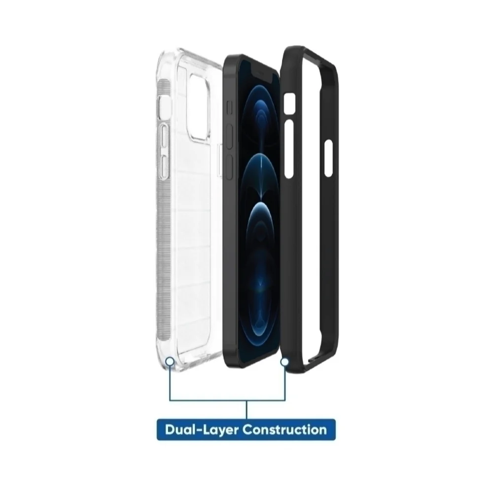 NWT Onn. Slim Rugged IPhone 12 Pro Max Clear Case